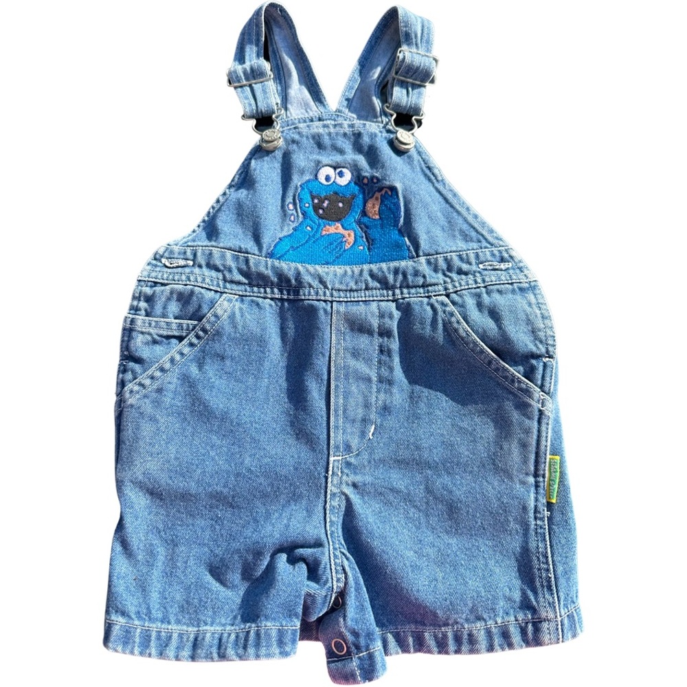Toddler Cookie Monster overalls